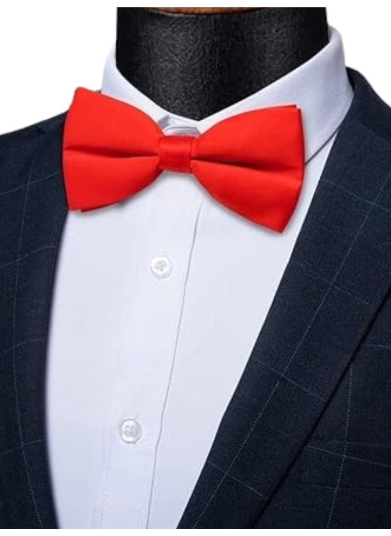 Trenderrs Men's Solid Color Satin Bow Tie  - Image 1