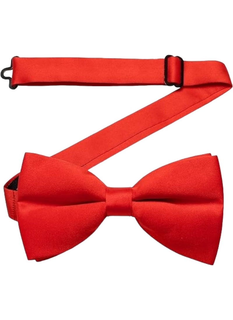 Trenderrs Men's Solid Color Satin Bow Tie  - Image 2
