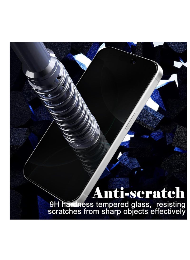 2 pcs Tempered Glass Compatible with iPhone 16 Pro Max Privacy Screen Protector [Anti-Spy] [Anti-Scratch] [9H Hardness] Tempered Glass for iPhone 16 Pro Max 6.9-Inch  - Image 4