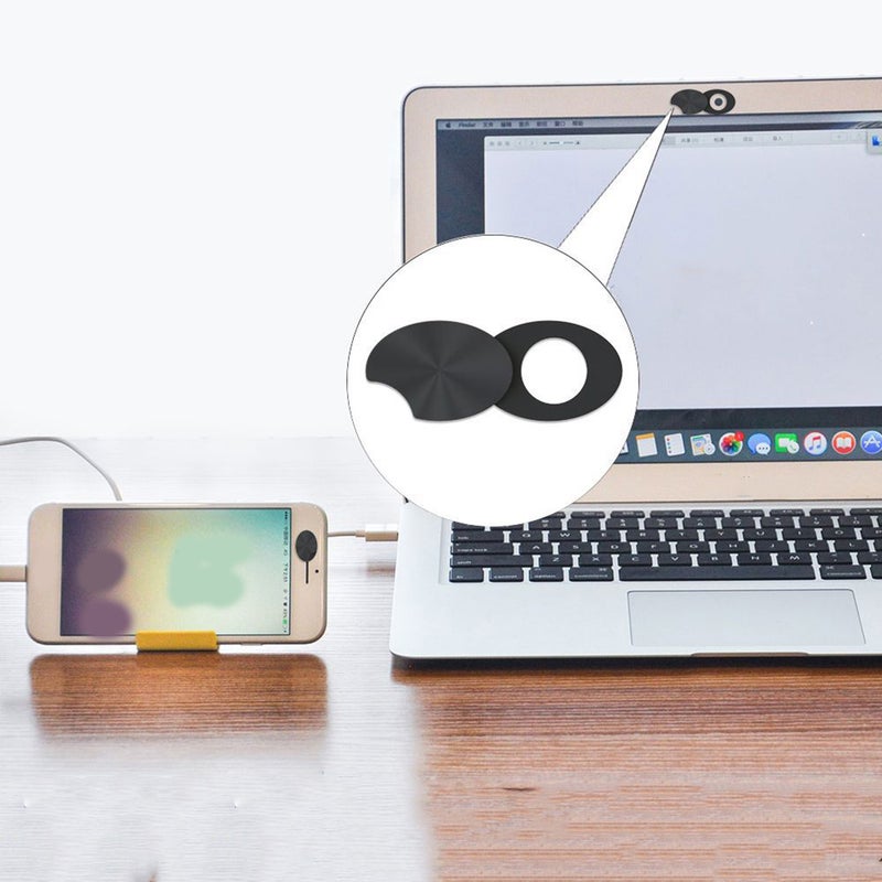 Laptop ABS Source Material 2 In 1 Camera Privacy Protection Sticker Cover Webcam Cover(Black) - Image 5