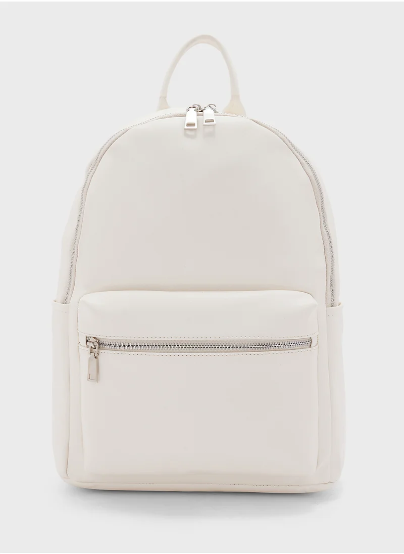 جينجر Faux Leather Backpack