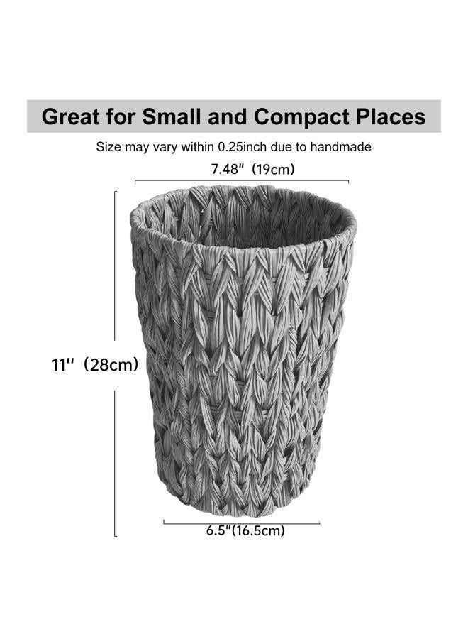 Coeusy 2 Gallon Wicker Trash can Gray - Image 4