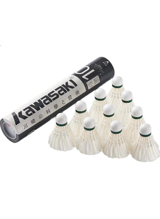 Kawasaki Badminton Competition Training Durable Goose Feather Shuttlecocks, 10-Pack, Jihyo No. 10, 77# - Image 2