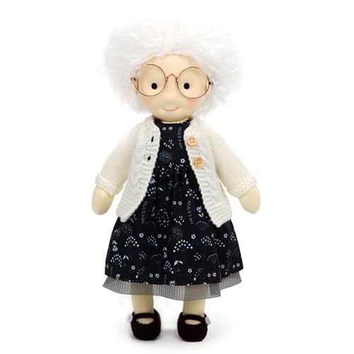 BlissfulPixie Handmade Soft Girl Rag Doll Ella 12 with Cute Stuffed Plush Ideal First Doll for Babies Toddlers - Image 1