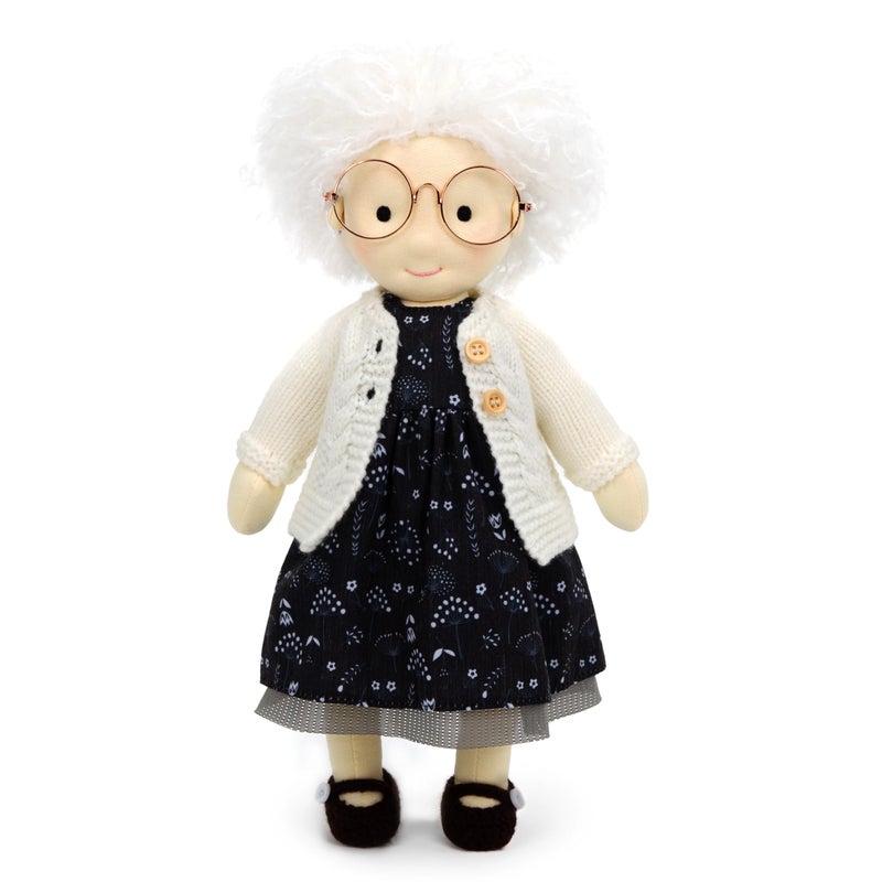 BlissfulPixie Handmade Soft Girl Rag Doll Ella 12 with Cute Stuffed Plush Ideal First Doll for Babies Toddlers - Image 3