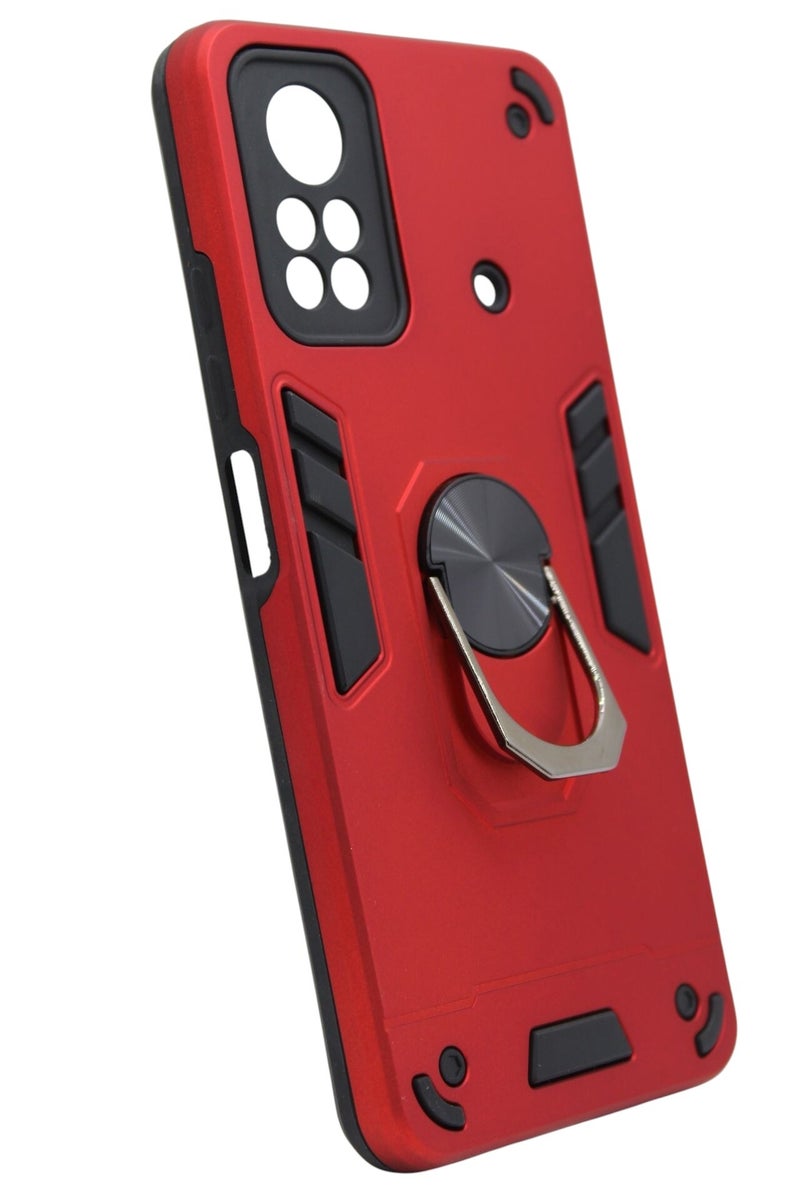CFS C.F.S Plastic Back Cover With Holder For Xiaomi Poco X4 Pro 5G - Red - Image 2