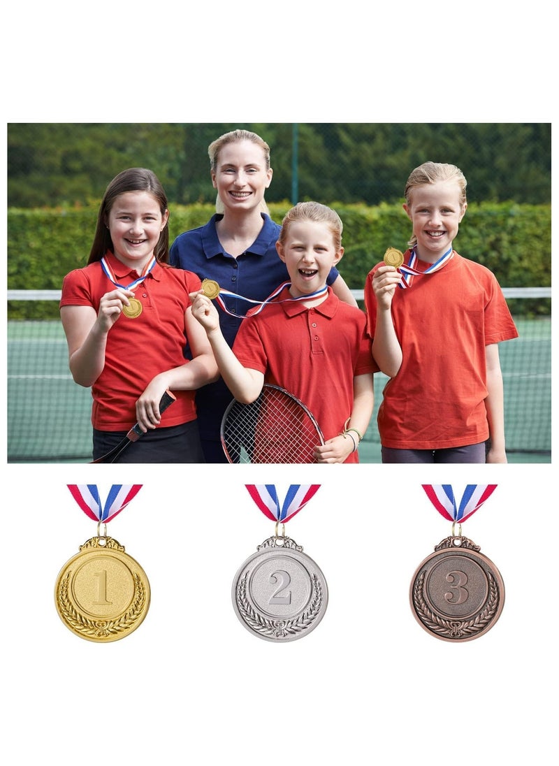 Generic Gold Silver Bronze Award Medals,12 pcs  Metal Winner Medals with Neck Ribbon,1st,2nd,3rd Prize, Medals for Sports, Games Competitions,2inch  - Image 5