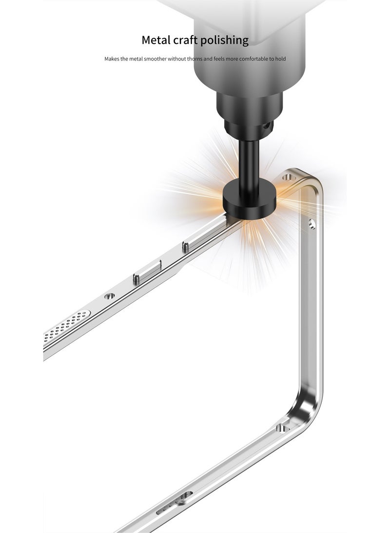 عام غطاء بإطار معدني متوافق مع موتورولا موتو إيدج 60 برو، بتصميم مشبك من سبائك الألومنيوم الممتازة، إطار واقي مضاد للصدمات مع تبديد حراري. - Image 2