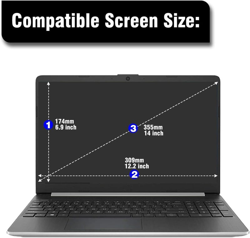 CASOSHIELD 14" Anti Glare Screen Protector Compatible with HP Pavilion 14, HP Chromebook 14, Dell Inspiron 14 & Latitude 14, Lenovo ideapad 14,Thinkpad 14,for Acer Swift 14 & Chromebook 314/514 14 inch- Matte - Image 2