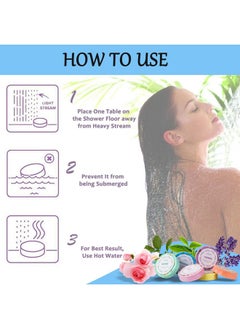 OZiva Aromatherapy Shower Steamers- Box of 6 Premium Shower Bombs with Essential Oils. Self Care Christmas Gifts for Women and Stocking Stuffers for Adults and Teens Holiday Gifts for Women.  - Image 4