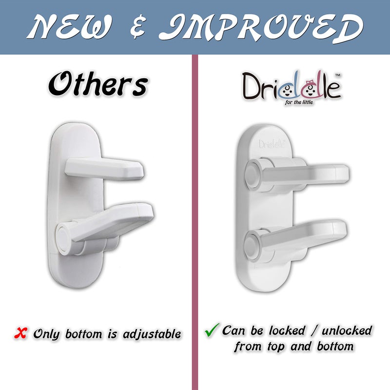 Driddle 2 Pack - Door Lever Baby Safety Lock - Baby Proofing - Prevent Little Kids from Opening Doors with A Child Proof Door Handle Lock - 3M Adhesive - Driddle - Image 2