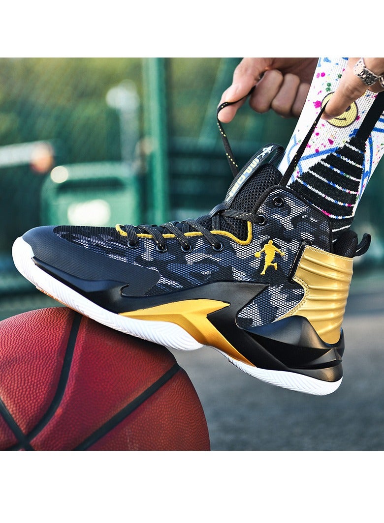 general High Top Mesh Non-Slip Basketball Shoes Sneakers Running Shoes - Image 5