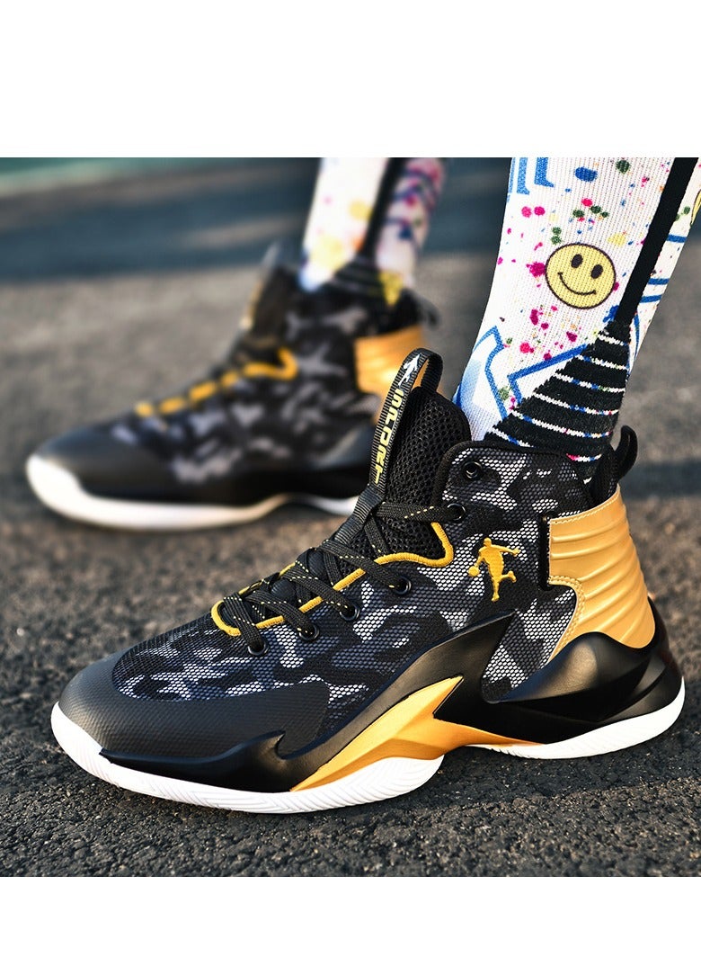 general High Top Mesh Non-Slip Basketball Shoes Sneakers Running Shoes - Image 4