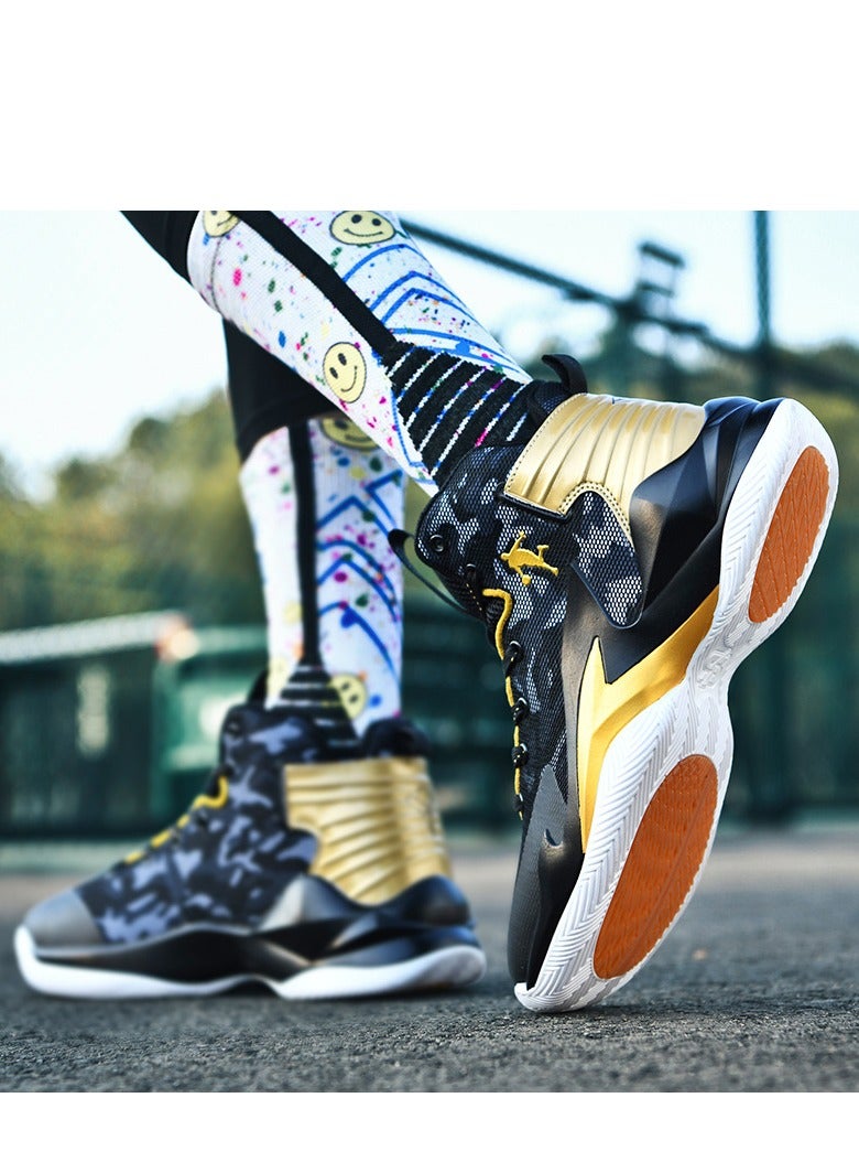 general High Top Mesh Non-Slip Basketball Shoes Sneakers Running Shoes - Image 2