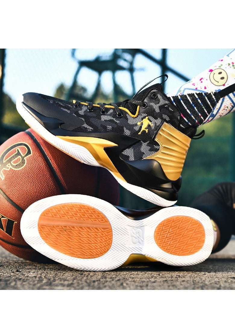 general High Top Mesh Non-Slip Basketball Shoes Sneakers Running Shoes - Image 3