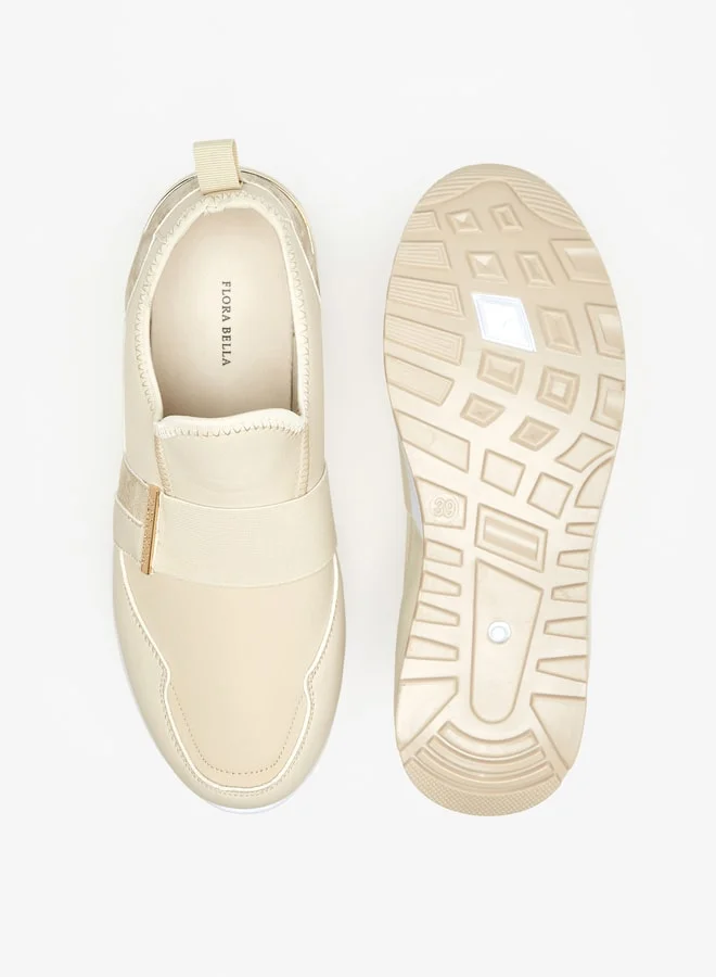فلورا بيلا من شو إكسبرس Women Animal Print Slip-On Low Ankle Sneakers with Pull Tabs