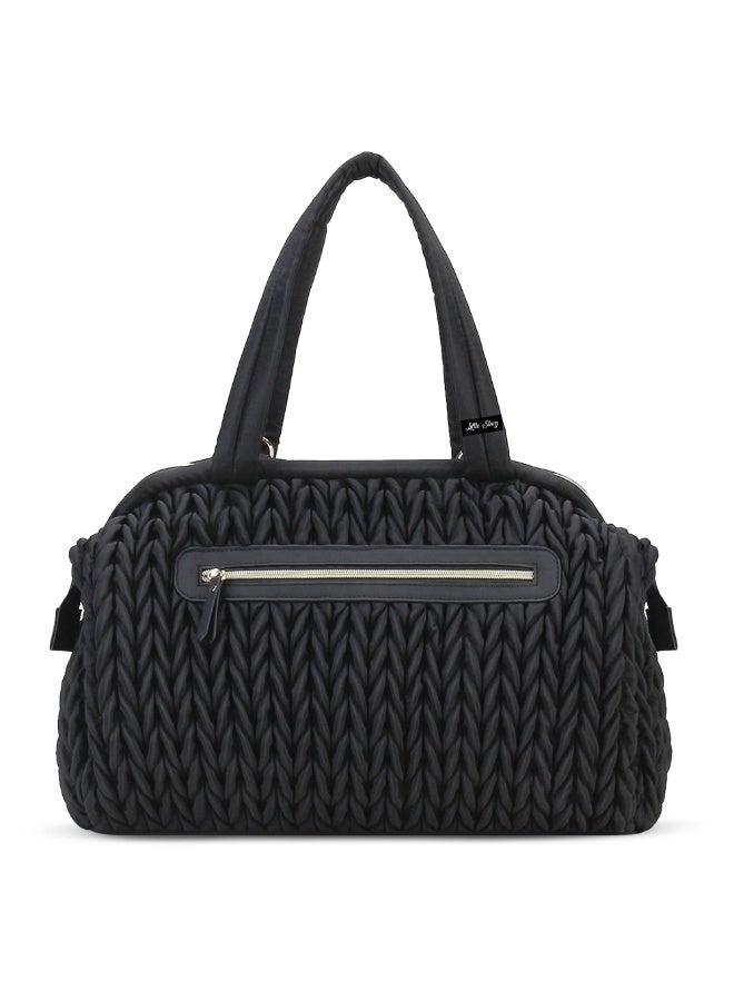 Little Story حقيبة حفاضات ليتل ستوري إلفا مع أحزمة عربة الأطفال - أسود - Image 2