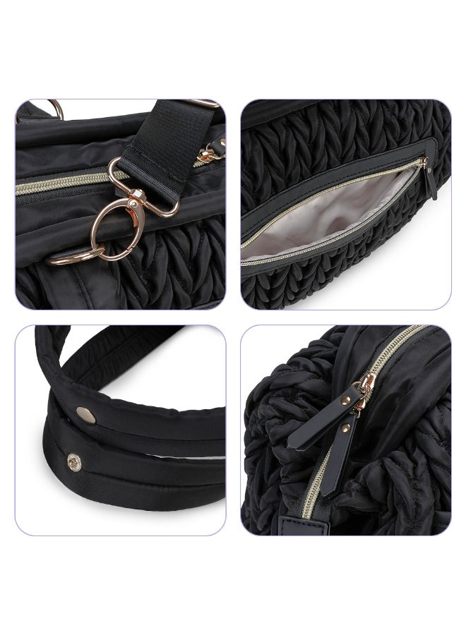 Little Story حقيبة حفاضات ليتل ستوري إلفا مع أحزمة عربة الأطفال - أسود - Image 5