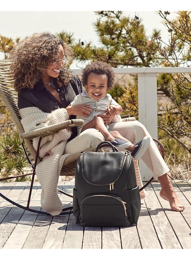 إيروريكس مجموعة هدايا حقيبة الحفاضات الأساسية للأطفال مع حقيبة الحفاضات وجيب اللهاية وحافظة المناديل المبللة باللون الأسود من إيفرمور - Image 2