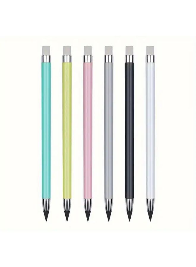 6pcs Set Yellow Pencils Reusable Inkless Everlasting for Drawing Writing Home Office School Supplies - Image 5