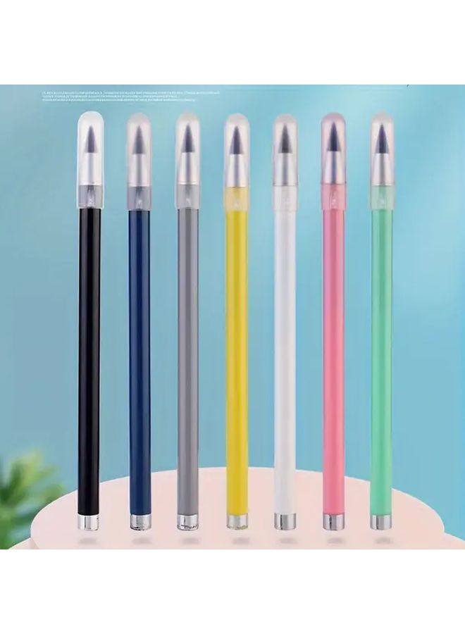 6pcs Set Yellow Pencils Reusable Inkless Everlasting for Drawing Writing Home Office School Supplies - Image 3