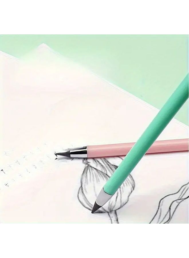 6pcs Set Yellow Pencils Reusable Inkless Everlasting for Drawing Writing Home Office School Supplies - Image 4