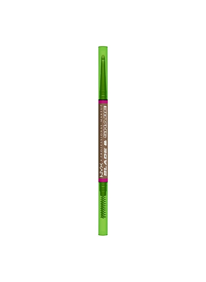 NYX PROFESSIONAL MAKEUP NYX Professional Makeup Blade & Shade, Dual Edged Brow Pencil, Up to 16HR wear, Smooth-glide pigment, Taupe