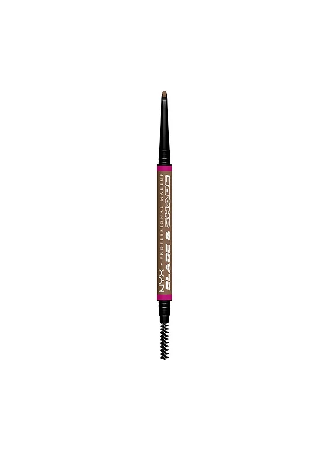 NYX PROFESSIONAL MAKEUP NYX Professional Makeup Blade & Shade, Dual Edged Brow Pencil, Up to 16HR wear, Smooth-glide pigment, Taupe