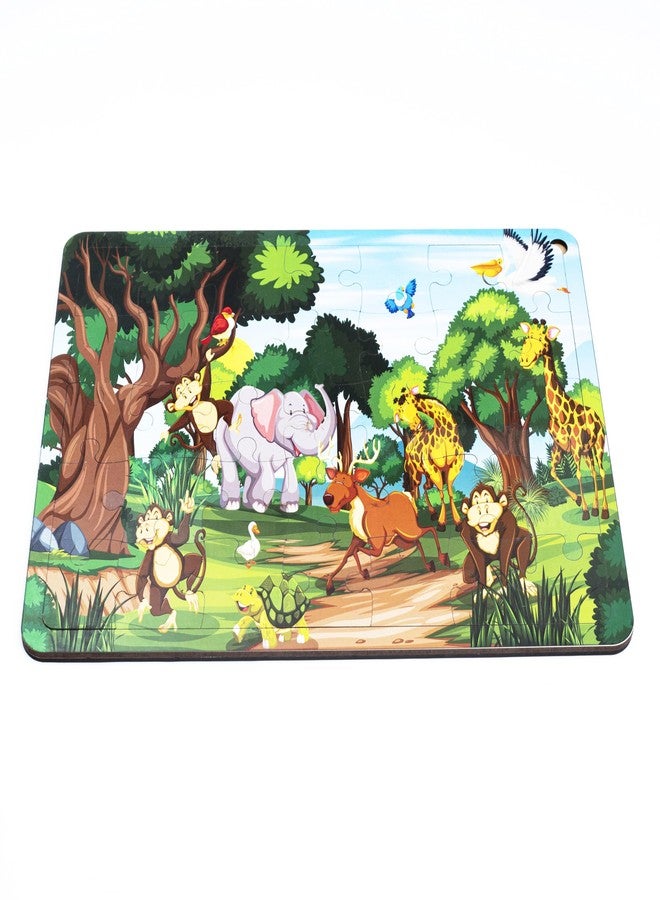 أحجية الصور المقطوعة كرافتيك® للأطفال، مجموعة واحدة، حيوانات الغابة متعددة الألوان | هدية تذكارية | لعبة للأولاد والبنات | ألعاب تعليمية وتنمية الذكاء والإبداع | حقيبة حفلات مع حقيبة سفر - Image 5