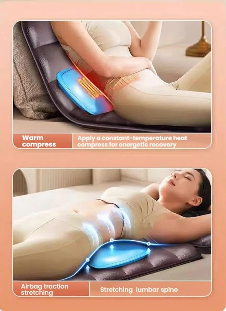 Lasolest Full Body Massage Chair Pad for Neck & Back Pain Relief, Foldable with Lumbar Support and Foot Massager - Image 4