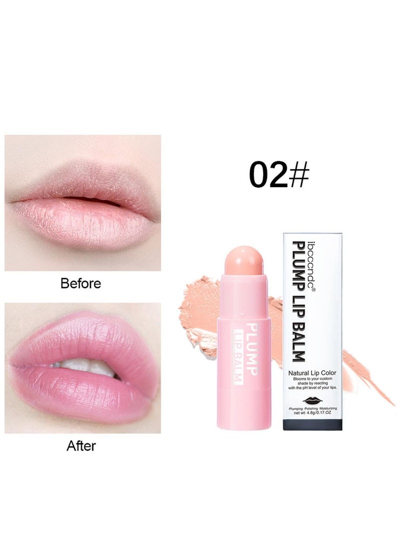 ibcccndc Plump Lip Balm Moisturizing Lip Plumper Fuller Lip Maximizer Makeup Lipsticks Tinted Lip Balm Lip Gloss Reduce Fine Lines Long-Lasting Volumizing Lipstick 02  - Image 1
