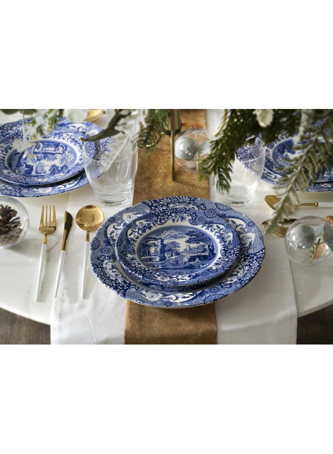 Spode أطباق غداء سبود الأزرق الإيطالي | مجموعة من 4 | 9 بوصة | مصنوعة من الفخار | طبق عشاء، سلطة، ومقبلات | طبق تقديم | آمن في غسالة الصحون | صنع في إنجلترا - Image 3