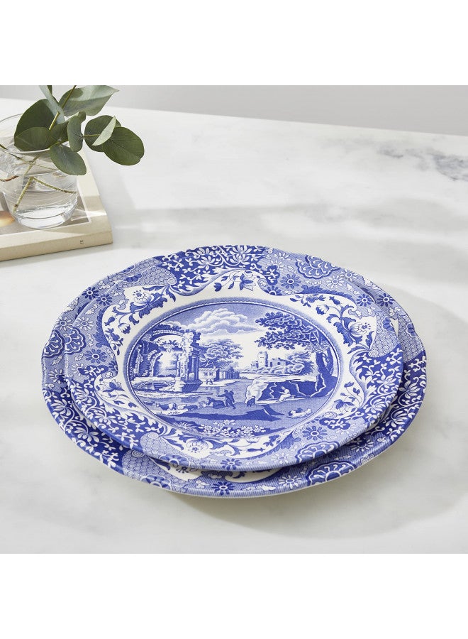 Spode أطباق غداء سبود الأزرق الإيطالي | مجموعة من 4 | 9 بوصة | مصنوعة من الفخار | طبق عشاء، سلطة، ومقبلات | طبق تقديم | آمن في غسالة الصحون | صنع في إنجلترا - Image 5