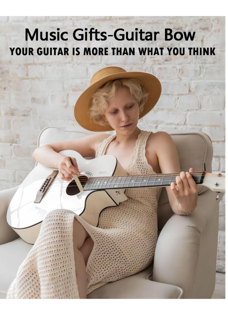 SYOSI Guitar Bow, 2 in 1 Horsehair Carbon Fiber Bow for Guitar, Makes Your Guitar a CelloViolin   Fun and Creative Tools for Steel Stringed Instrument Rosin Included, Guift Idea for Birthday - Image 2