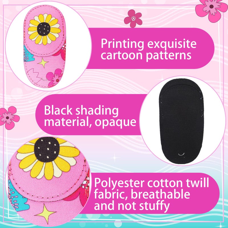 Newcotte Newcotte 12 Pcs Eye Patch for Kids Girls Boys Reusable Eye Patch for Glasses over the Lens Colorful Eye Patch Toddler Eye Patch Adorable Kids Eye Patches Assorted Eye Patch Cover (Cute)  - Image 3