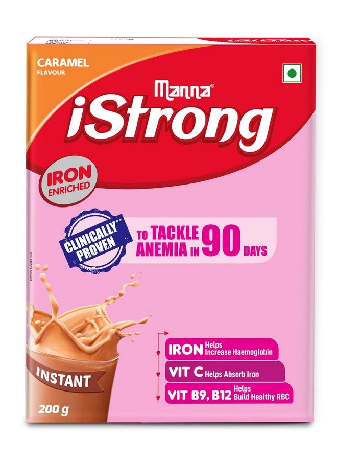 Manna iStrong, Clinically proven to fight Anemia, Iron Supplement for Women, Caramel 200g - Image 1
