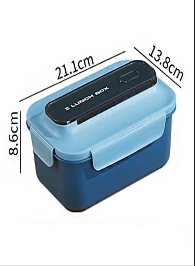 Stavae 2 Compartment Lunch Box with Stainless Steel Bowl for Healthy Living - Stainless Lunch Box for Schools and Trips Airtight Leak-Proof Lunch Box Food Storage Container with Lunch Box ((Blue)) - Image 2