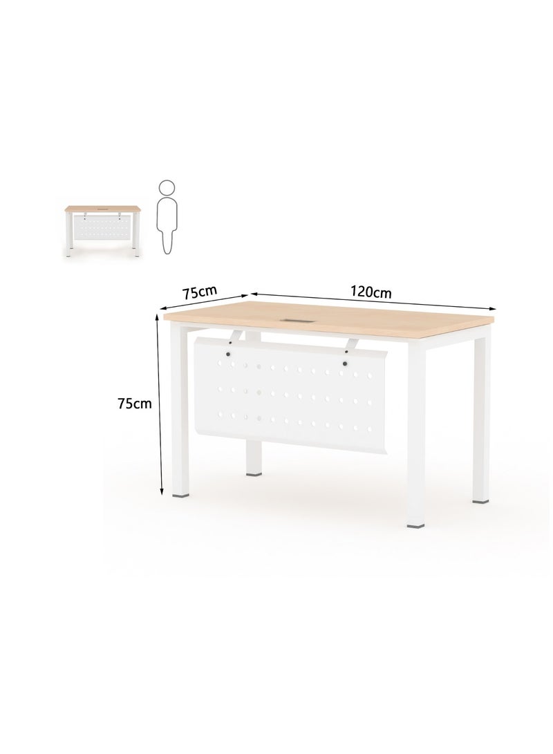 Mahmayi Figura 72-12 Oak Modern Workstation without Drawer - Image 5
