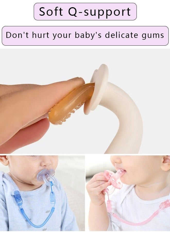 1PCS Teething Toys with 6 Anti-Lost Chain for Baby, Teether Toy Silicone Baby Teether, Baby Teething Toy, Teething Ring for 2 Months Above Boys and Girls  - Image 3