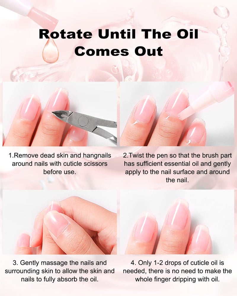 Fokostar Nail & Cuticle Oil Pen 15Pcs Kit Manicure Essentials Strengthening with Different Naturale Scents Salone SPA Hydrating Repair Treatment Supplies - Image 4