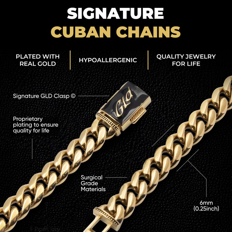 GLD Cuban Link Chain for Men and Women - 8MM, 20", 18K Gold-Plated Miami Cuban Chain with Premium Travel Pouch - Snatch-Proof, Sweat-Proof, Fade-Resistant - Lifetime Quality, Designed in Miami - Image 3
