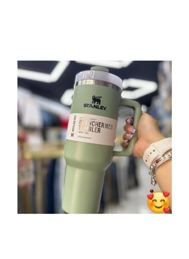 Stanley - H2.0 Flow State Stainless Steel Tumbler with Handle and Straw Lid Insulated Reusable Cup for Water, Coffee, Smoothies  More, Travel Mug, Cupholder Friendly 40 oz - Image 1