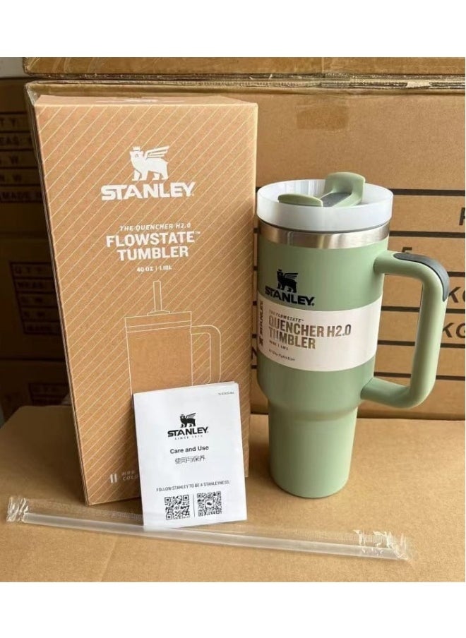 Stanley - H2.0 Flow State Stainless Steel Tumbler with Handle and Straw Lid Insulated Reusable Cup for Water, Coffee, Smoothies  More, Travel Mug, Cupholder Friendly 40 oz - Image 1