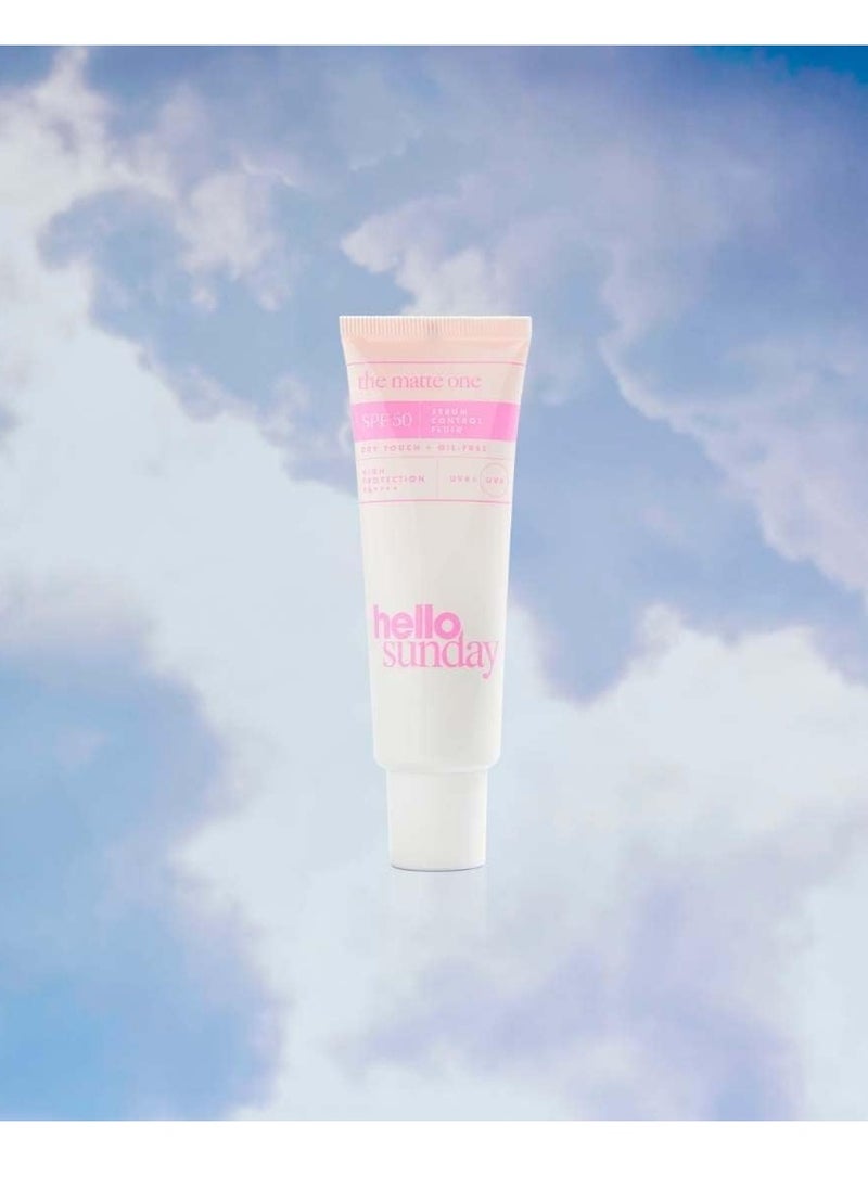 hello sunday The Matte One Sebum Control Fluid SPF 50 for Unisex - 1.7 oz Moisturiser  - Image 3