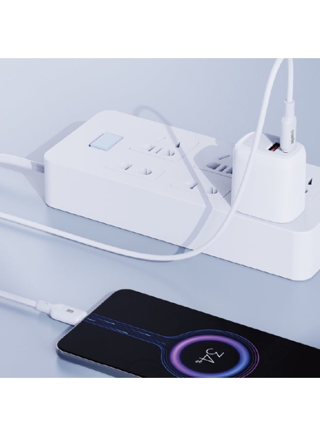 STARFIRE USB-C to USB-C Fast Charging Cable 5A 60W High Speed 1m Pure Silicone White Data Cable - Image 4
