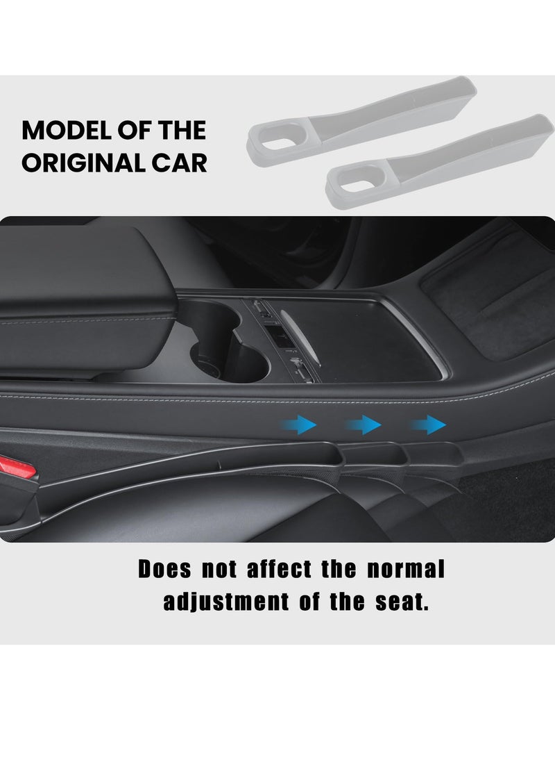Captaintech Tesla Model 3/Y Center Console Organizer Tray for Tesla model 3/Y Accessories with Seat Side Storage Box for Phone Holder and Sunglasses Key Card Holder (2 Pcs) - Image 4
