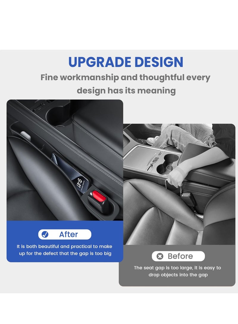 Captaintech Tesla Model 3/Y Center Console Organizer Tray for Tesla model 3/Y Accessories with Seat Side Storage Box for Phone Holder and Sunglasses Key Card Holder (2 Pcs) - Image 3