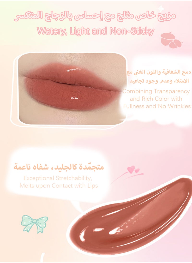 Novo - Crystal Lip Jelly, Glossy Mirror Finish Lip Glaze for a Radiant look, Long-Lasting, High Pigment and Moisturizing Lip Plumper, 6g - Image 1