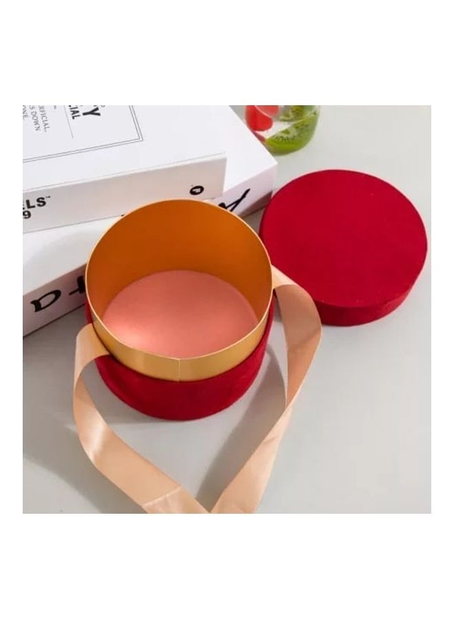 NIBEMINENT 3-Piece New Style Velvet Gift Boxes For Flower, Chocolate Decor Red  - Image 5