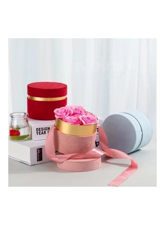 NIBEMINENT 3-Piece New Style Velvet Gift Boxes For Flower, Chocolate Decor Red  - Image 4